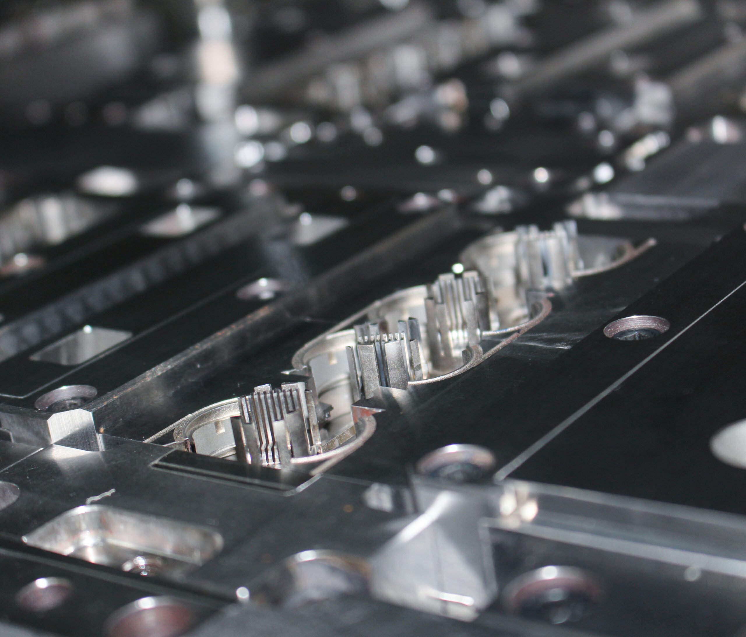 Industrial precision transfer stamping die components