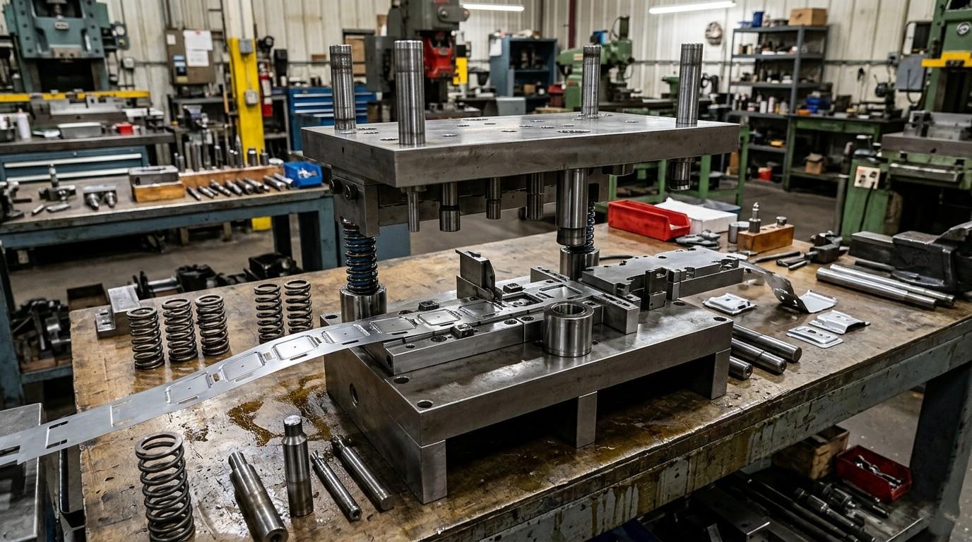 Progressive die stamping precision metal components manufactured by SSP Precision China