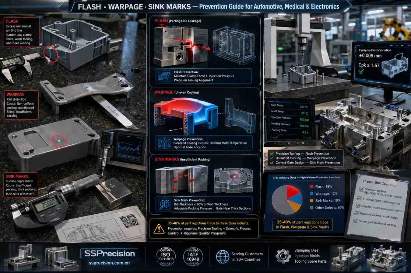 How to Prevent Flash, Warpage & Sink Marks