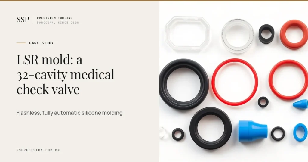 LSR mold case study cover with liquid silicone rubber molded parts