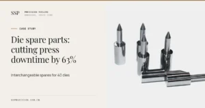 Die spare parts case study cover with precision ground punches and die components