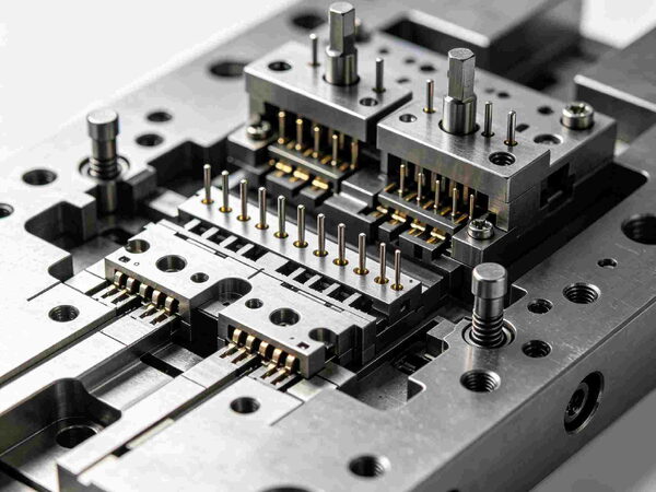 High-precision stamping die with guide posts for metal forming operations